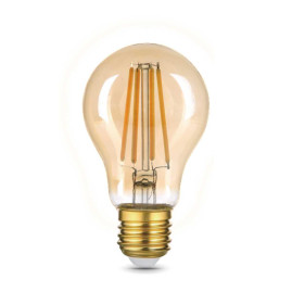 Лампа cветодиодная филаментная Gauss E27 10W 2400K прозрачная 102802010