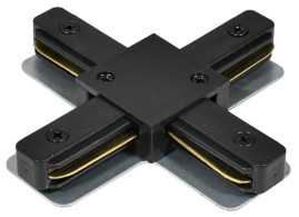 Коннектор X-образный Hesby Lighting Skylite для накладного шинопровода 220В, чёрный HSBL_0007