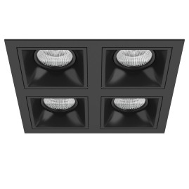 Комплект из светильников и рамки Lightstar Domino Quadro (214547+214507+214507+214507+214507) D54707070707