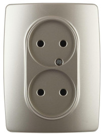 Розетка ЭРА 12 2x2P 16A 250V 12-2107-04 Б0031241