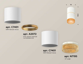 Комплект потолочного светильника Ambrella light Techno Spot XS (C7401, A2072, C7401, N7195) XS7401202