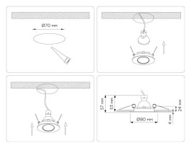 Светильник встраиваемый Ambrella Light TN102815