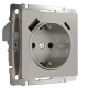 Розетка с заземлением, шторками и USB тип A+C (дымчатый) W1271704/ a069465