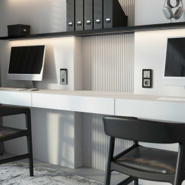 Розетка с заземлением, шторками и USB тип A+C (дымчатый) W1271704/ a069465