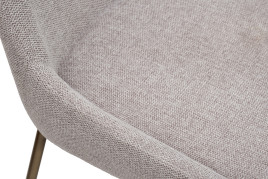 Стул обеденный белый/бронза