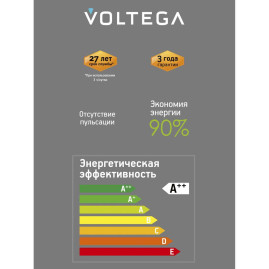 Лампа светодиодная филаментная Voltega 271 E27 5W 1800K дымчатая 8559