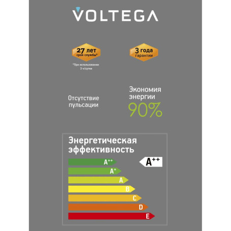 Лампа светодиодная филаментная Voltega 271 E27 5W 1800K дымчатая 8559