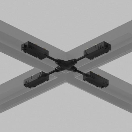 Коннектор X-образный гибкий Denkirs Smart Hide TR2116-BK