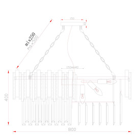 Подвесная люстра Garda Decor 62GDM-81008-800