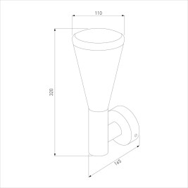 Уличный настенный светильник Elektrostandard 1416 Techno серый a049710