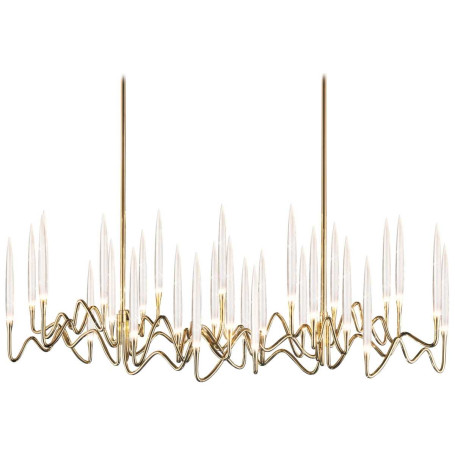 Подвесная люстра Imperium Loft Il Pezzo Chandelier Brass And Crystals L120 342634-22