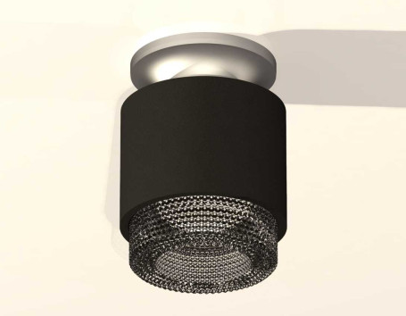 Комплект накладного светильника Ambrella light Techno Spot XS7511102 SBK/MCH/BK черный песок/хром матовый/тонированный (N7928, C7511, N7192)