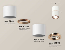 Комплект потолочного светильника Ambrella light Techno Spot XS (C7401, A2073, C7401, N7005) XS7401220
