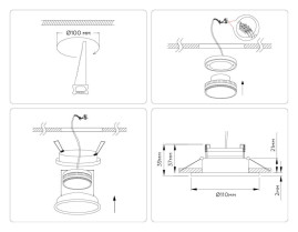 Светильник встраиваемый Ambrella Light TN51822