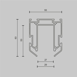 Профиль Maytoni Technical TRA034MP-212S(N)