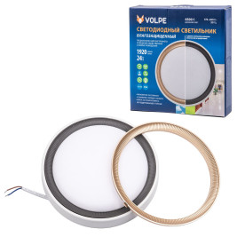 Накладной светодиодный светильник Volpe ULW-Q281 24W/6500K/F20 IP65 White UL-00012355