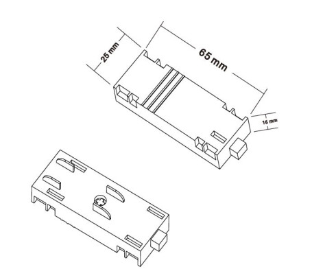 Соединитель питания прямой для накладного шинопровода Crystal Lux CLT 0.205 03 BL