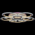 Потолочная светодиодная люстра Reluce 08881-0.3-5+5LED WH (BL+YL)