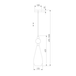 Подвесной светильник Eurosvet Ilario 50202/1 дымчатый