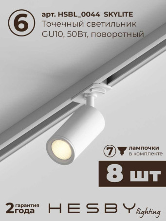 Встраиваемая однофазная трековая система Hesby Lighting Skylite №3 со светильниками HSBL_kompl_S003_VI3W3K