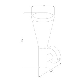 Уличный настенный светильник Elektrostandard 1416 Techno черный a049709