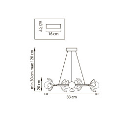 Люстра подвесная Ceramo BW Lightstar 799097