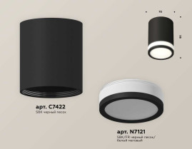 Комплект накладного светильника Ambrella light Techno Spot XS7422021 SBK/FR черный песок/белый матовый (C7422, N7121)