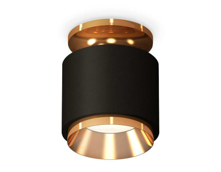 Комплект накладного светильника Ambrella light Techno Spot XS7511120 SBK/PYG черный песок/золото желтое полированное (N7929, C7511, N7034)