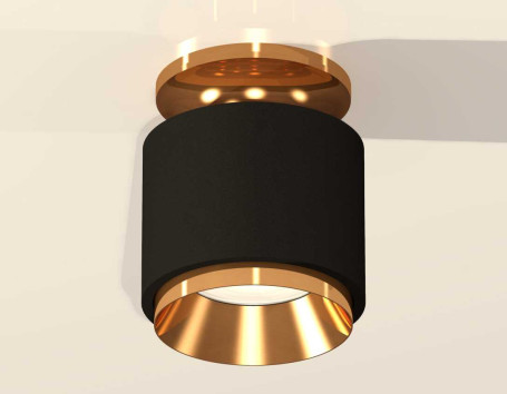 Комплект накладного светильника Ambrella light Techno Spot XS7511120 SBK/PYG черный песок/золото желтое полированное (N7929, C7511, N7034)