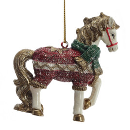 Фигурка декоративная подвесная &quot;Лошадка&quot;, L7 W2,5 H8 см