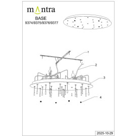 Потолочное основание Mantra Modular Light Florones 9375