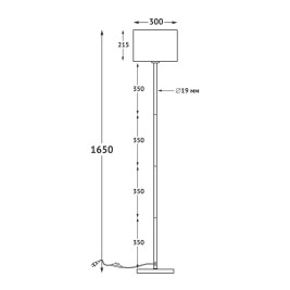 Торшер Uniel UML-T521 E27 Black/Black UL-00012407