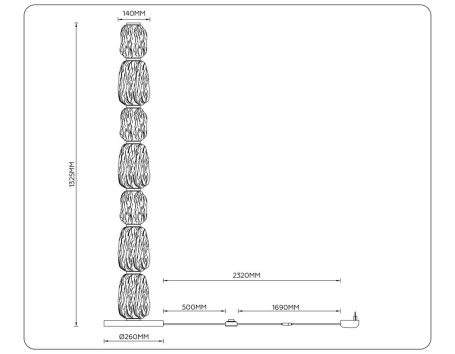 Торшер Ambrella Light HIGH LIGHT LH30112