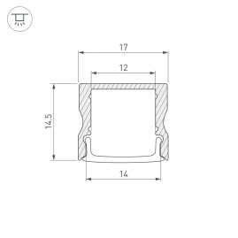 Профиль Arlight LINE-1715-2000 WHITE 044259