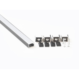 Профиль накладной LEDS POWER СПН1510 алюм. черный с призм.рассеивателем 2м 008387
