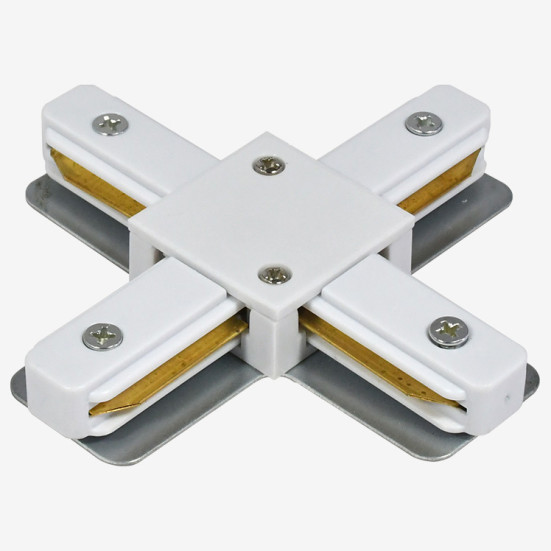Коннектор X-образный Hesby Lighting Skylite для накладного шинопровода 220В, белый HSBL_0032