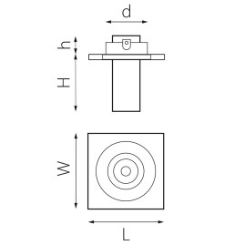 Комплект из светильника и рамки Lightstar Intero Tubo (217516+217262) i516262