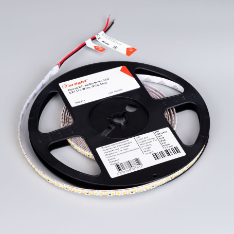Светодиодная лента Arlight 6W/m 200Led/m 2835SMD теплый белый 5M RT-A200-8mm 24V Warm3000-CX1 046941