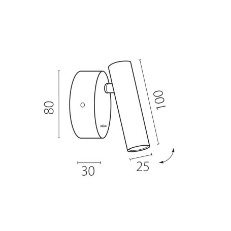 Бра 3W 170LM 4000K, белый Omega Lightstar 200547