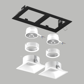 Комплект со светильником Lightstar Domino Quadro (214527+214506+214506+214006+214006) D5270606WMOD