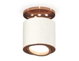 Комплект накладного светильника Ambrella light Techno Spot XS7401140 SWH/PPG белый песок/золото розовое полированное (N7930, C7401, N7005)