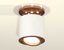Комплект накладного светильника Ambrella light Techno Spot XS7401140 SWH/PPG белый песок/золото розовое полированное (N7930, C7401, N7005)