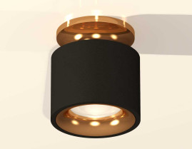 Комплект накладного светильника Ambrella light Techno Spot XS7511121 SBK/PYG черный песок/золото желтое полированное (N7929, C7511, N7014)