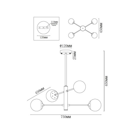 Потолочная люстра MyFar Solve MR1330-4P