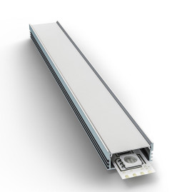 Профиль накладной с рассеивателем серебро 1м. Apeyron 08-09