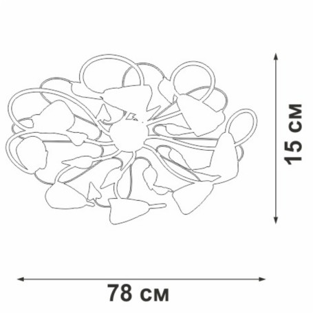 Потолочная люстра Vitaluce V3940-0/8PL
