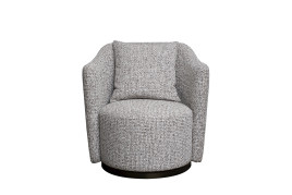 Кресло Verona вращающееся серый шеннил/бронза