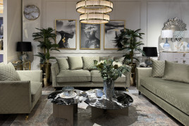 Диван Sorrento 220 трехместный велюровый оливковый