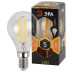 Лампа светодиодная филаментная ЭРА E14 5W 2700K прозрачная F-LED P45-5W-827-E14 Б0019006