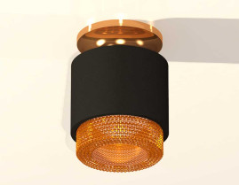 Комплект накладного светильника Ambrella light Techno Spot XS7511122 SBK/PYG/CF черный песок/золото желтое полированное/кофе (N7929, C7511, N7195)